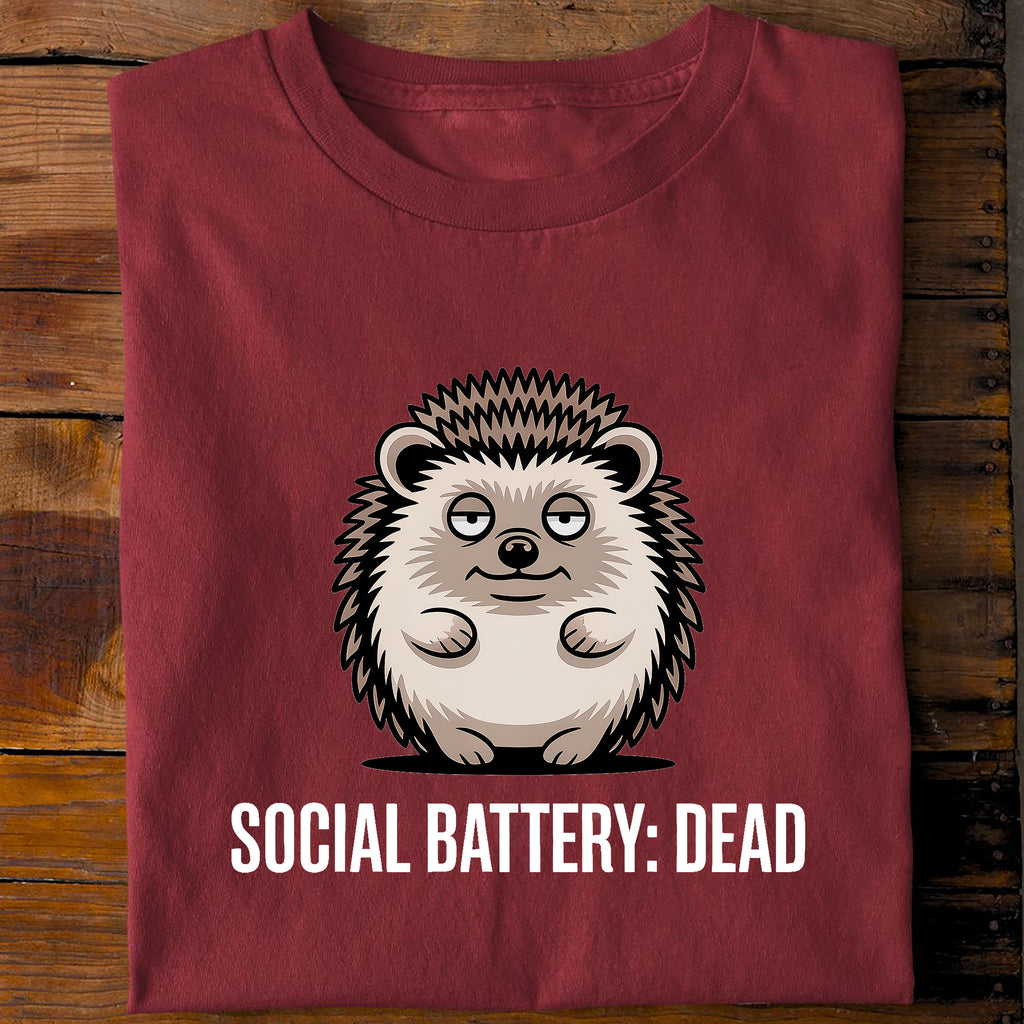 T-Shirt Social Battery, Rückansicht