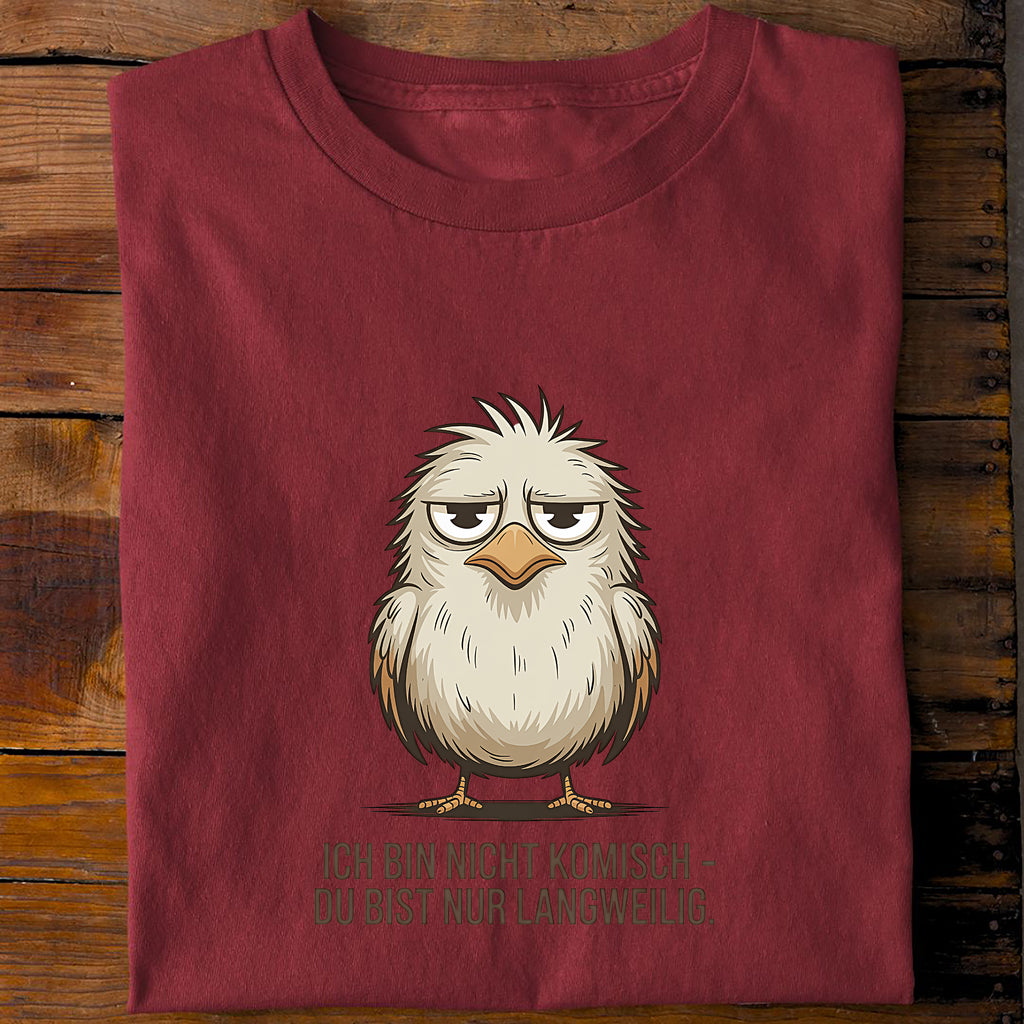 T-Shirt Ich bin nicht komisch, Rückansicht