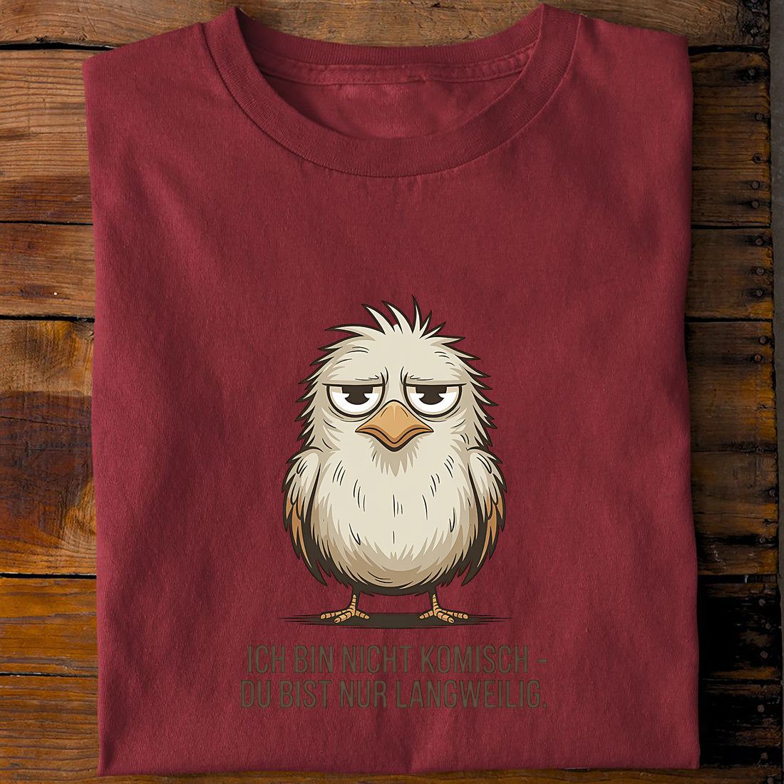 T-Shirt Ich bin nicht komisch, Rückansicht