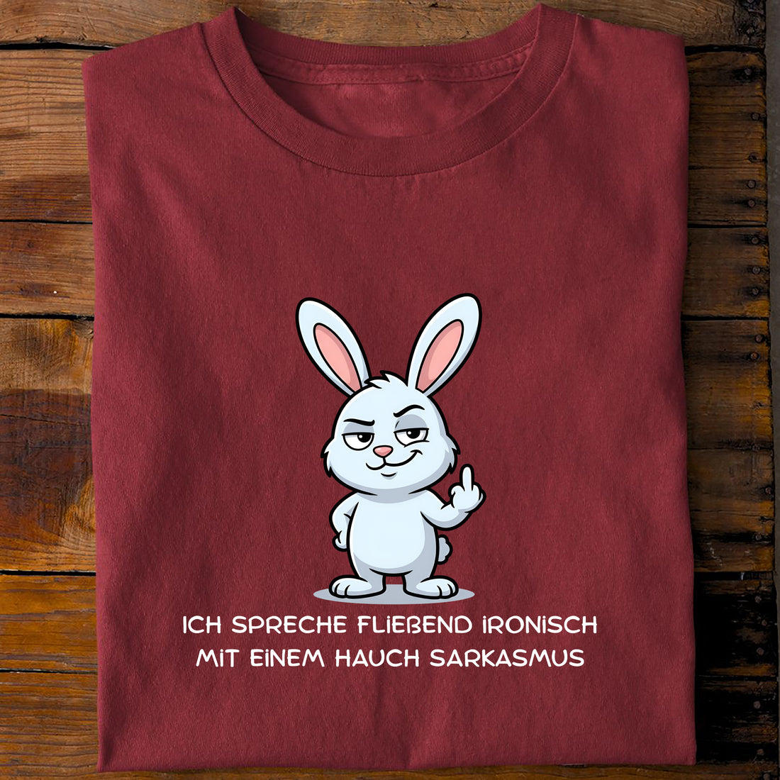 T-Shirt Ironisch mit einem Hauch Sarkasmus, Rückansicht
