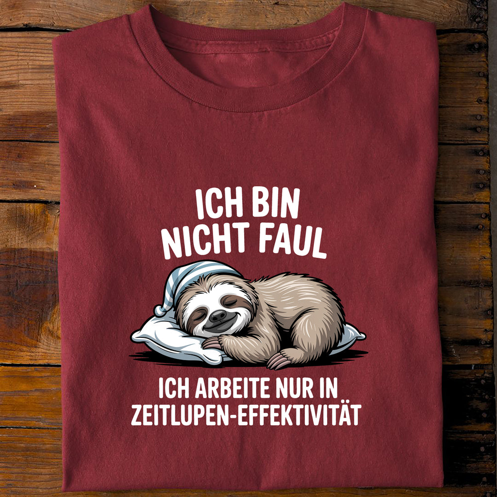 T-Shirt Zeitlupen Effektivität, Rückansicht