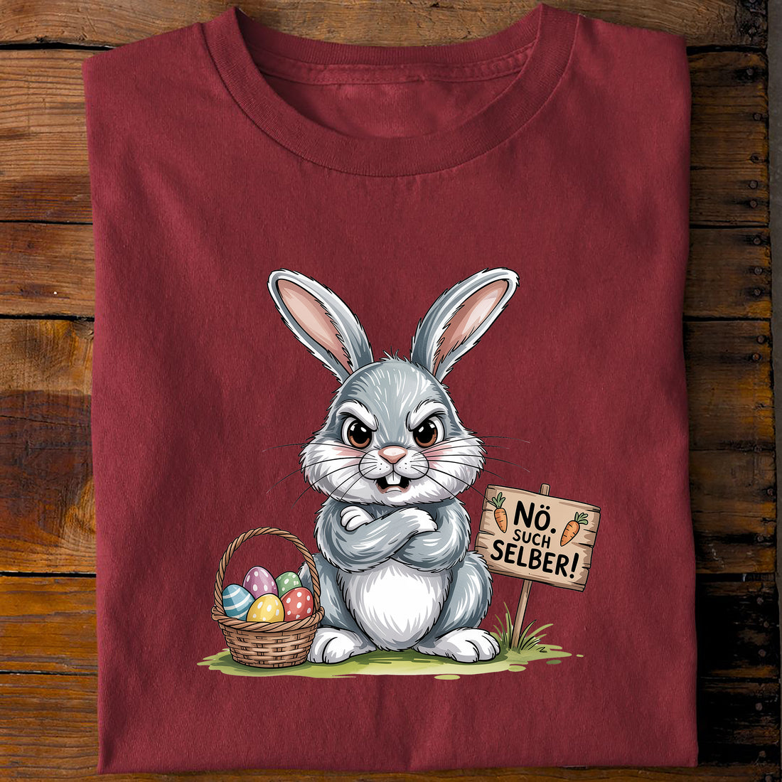 T-Shirt Nö Osterhase, Rückansicht