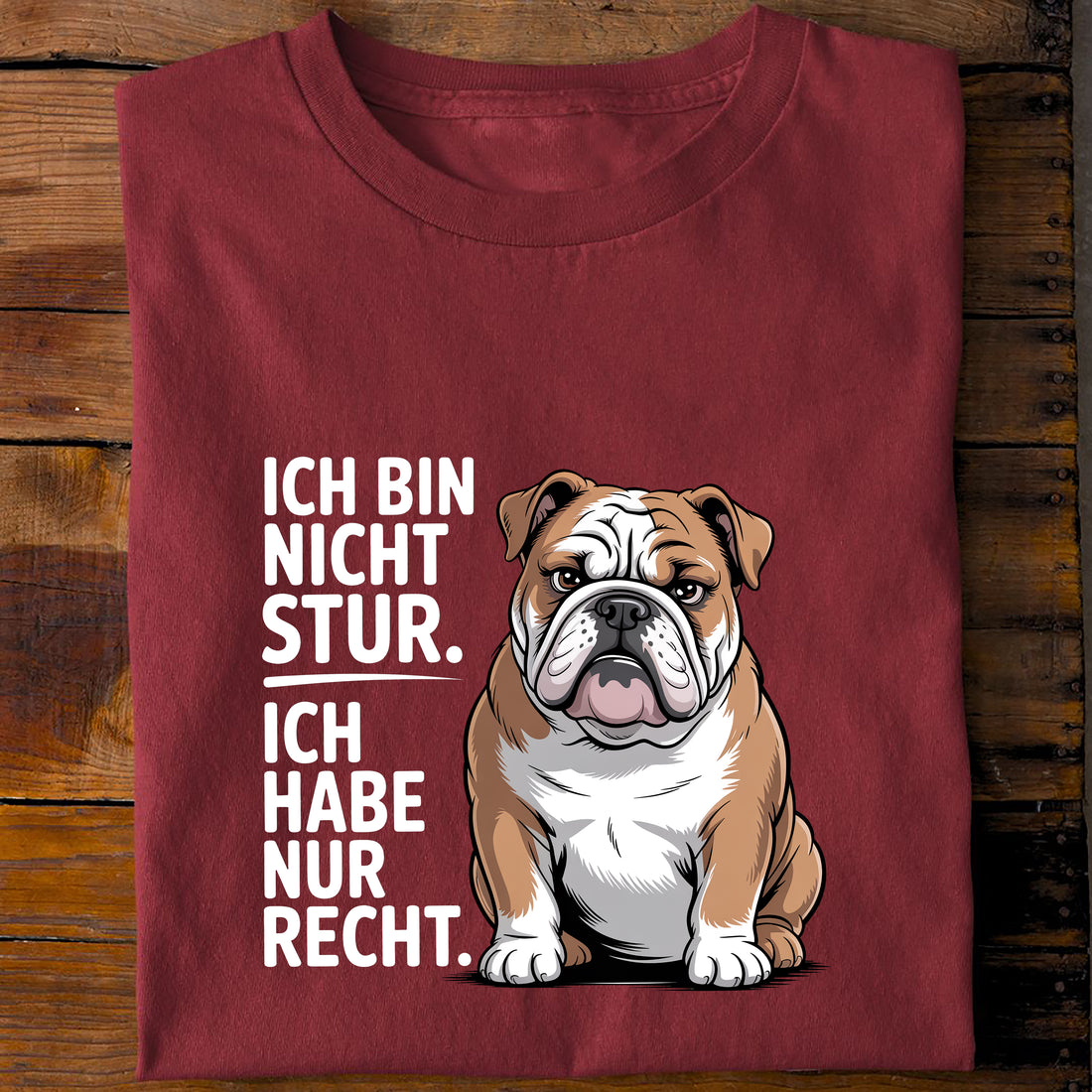 T-Shirt Ich Bin Nicht Stur, Nahaufnahme