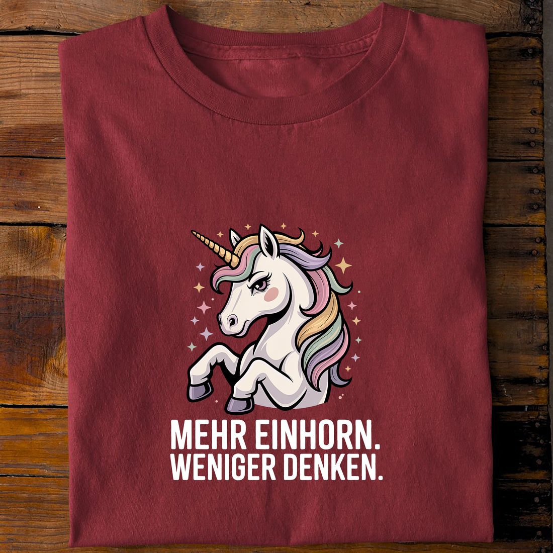 T-Shirt Mehr Einhorn, Rückansicht