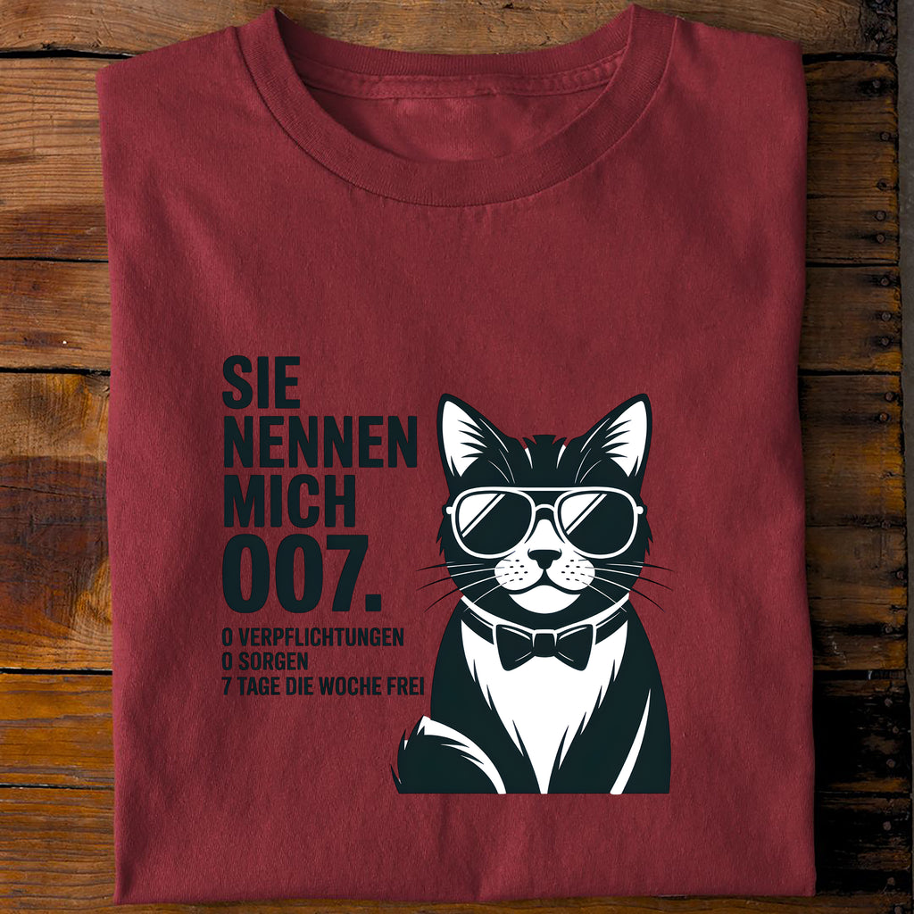 T-Shirt Sie nennen mich 007, Rückansicht
