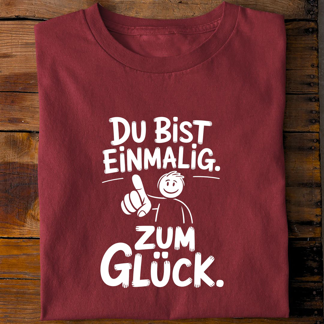 T-Shirt Du bist einmalig, Rückansicht