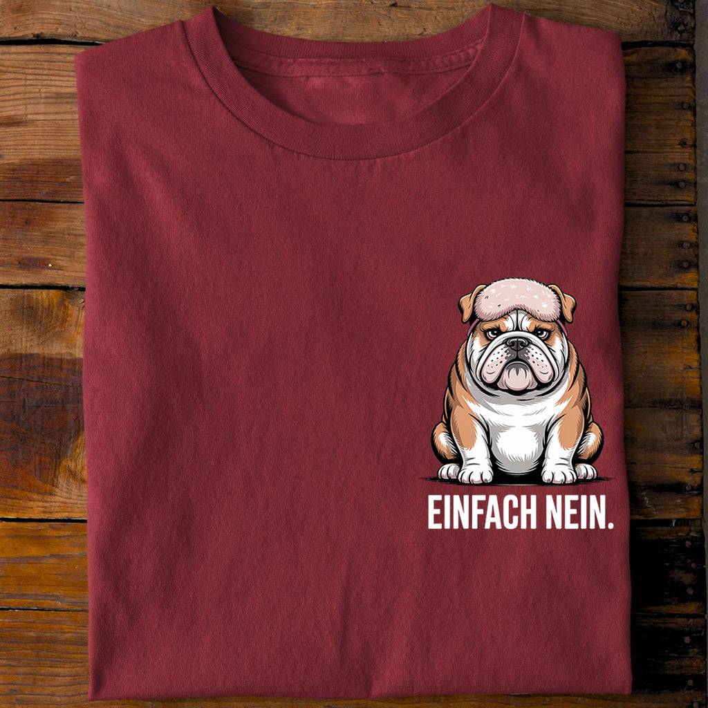T-Shirt Einfach nein Hund, Rückansicht