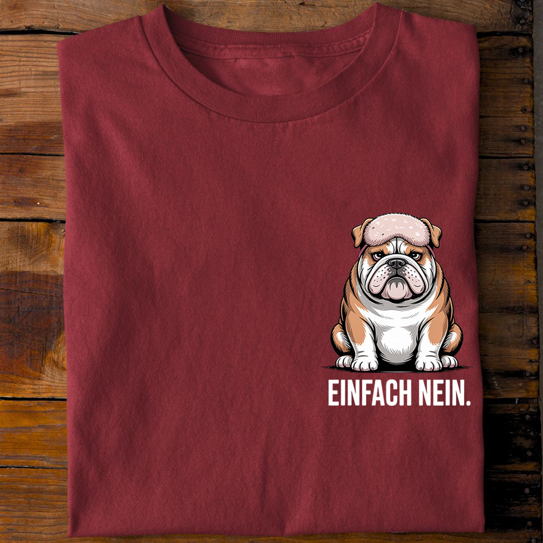 T-Shirt Einfach nein Hund, Rückansicht