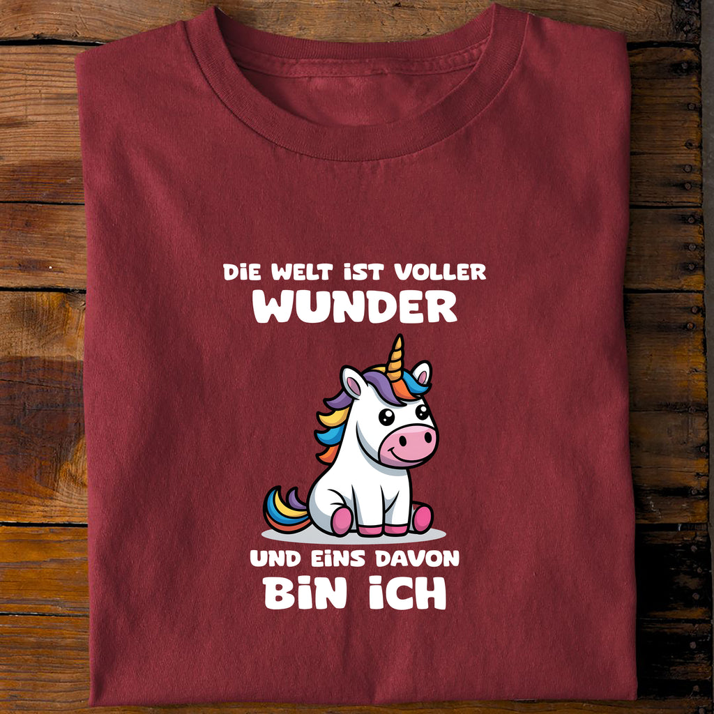 T-Shirt Die Welt ist voller Wunder, Rückansicht