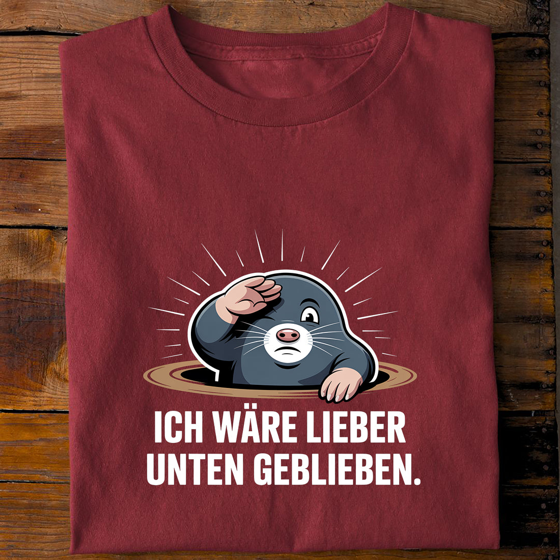 T-Shirt Lieber Unten geblieben, Rückansicht