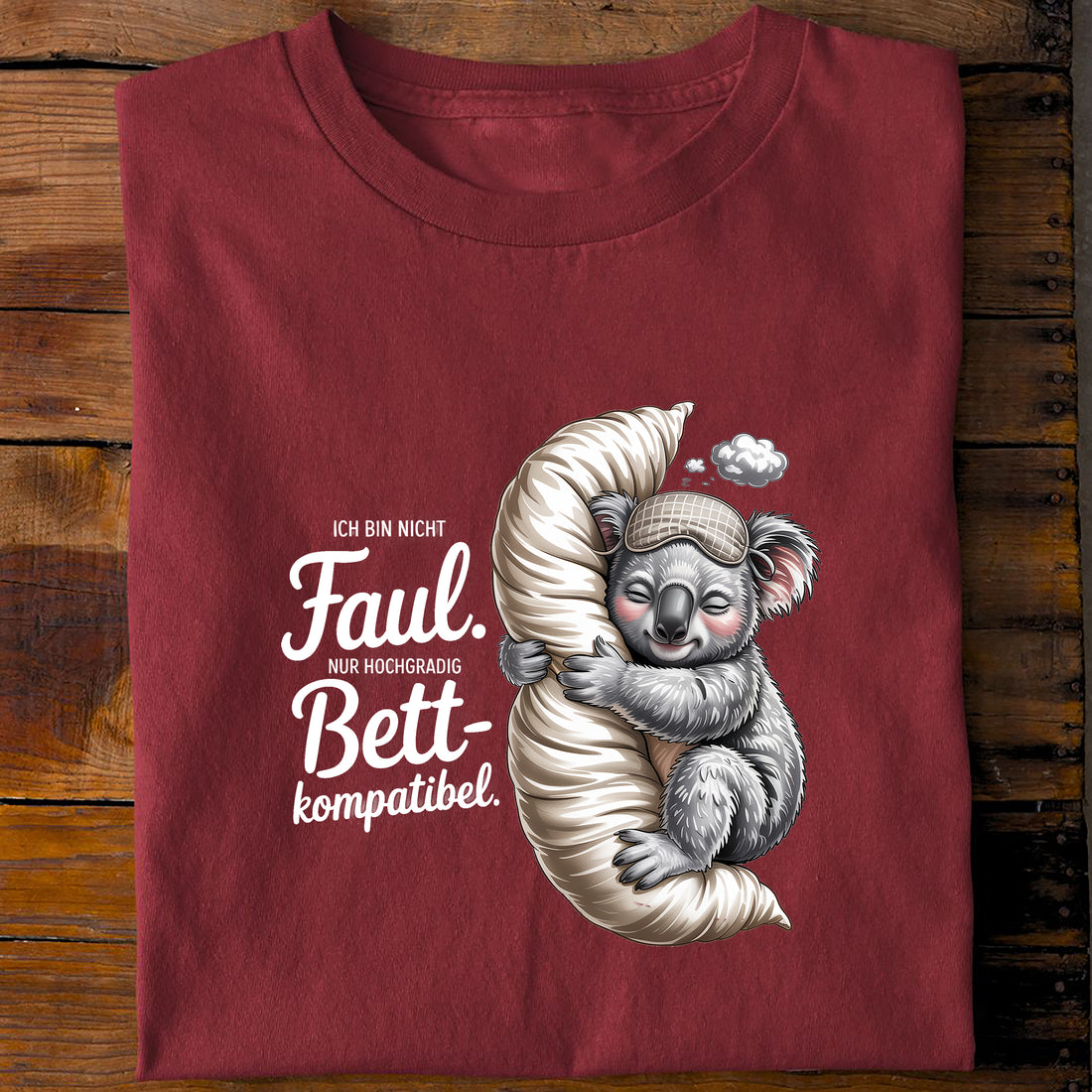 T-Shirt Bett Kompatibel, Rückansicht