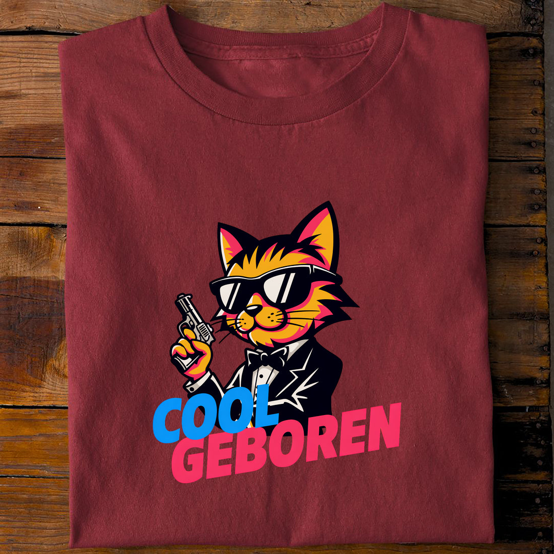T-Shirt Cool geboren, Rückansicht