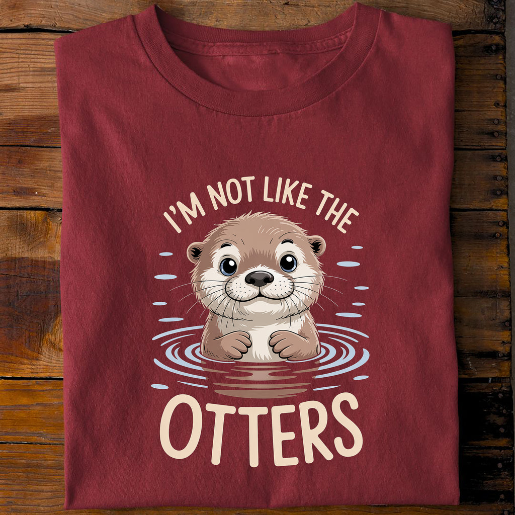 T-Shirt Not like the otters, Rückansicht