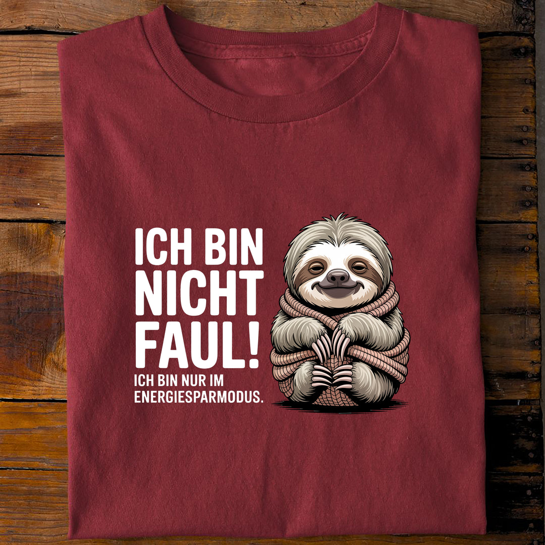 T-Shirt Ich Bin Nicht Faul, Rückansicht