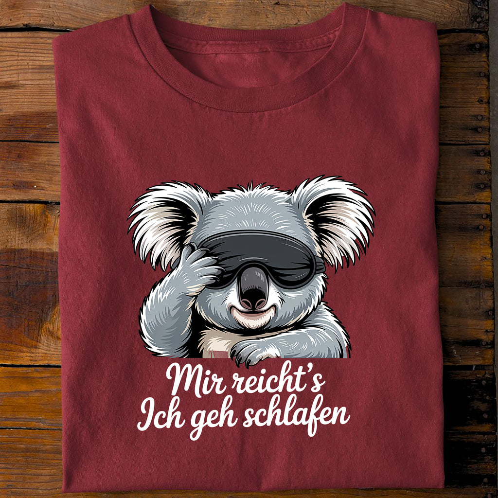 T-Shirt Ich geh schlafen, Rückansicht