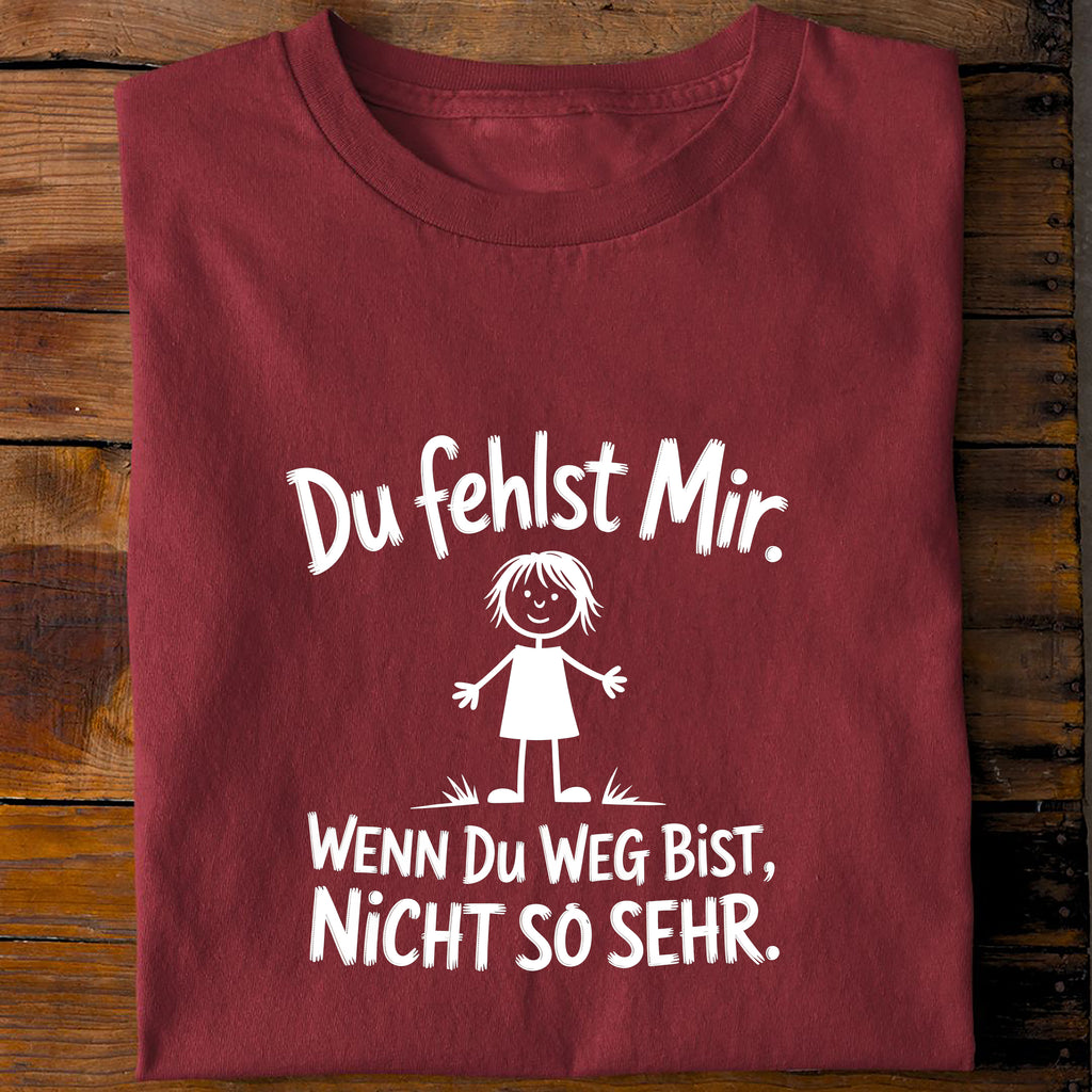 T-Shirt du fehlst mir, Rückansicht