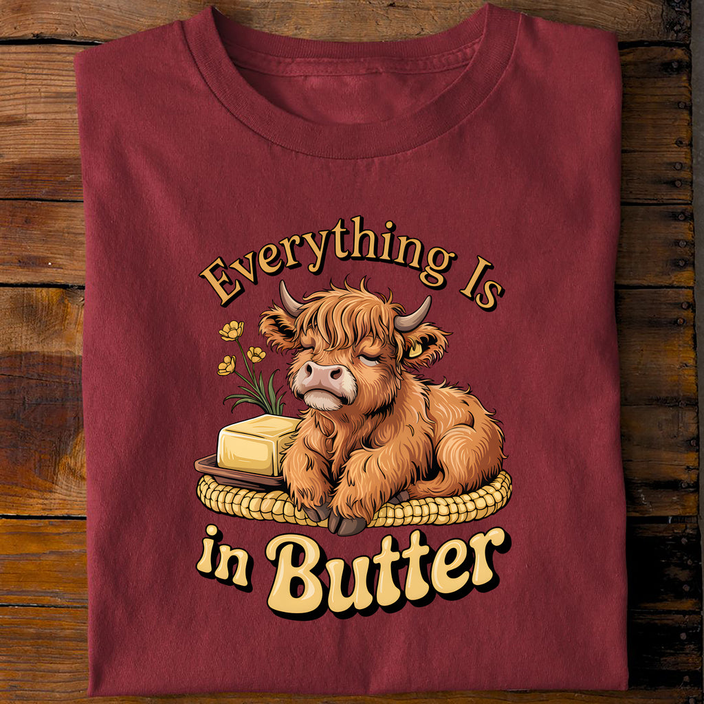 T-Shirt Everything is in Butter, Rückansicht