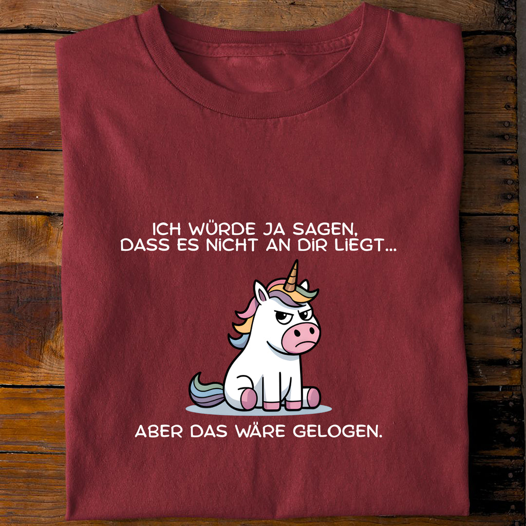 T-Shirt Es liegt nicht an dir, Rückansicht