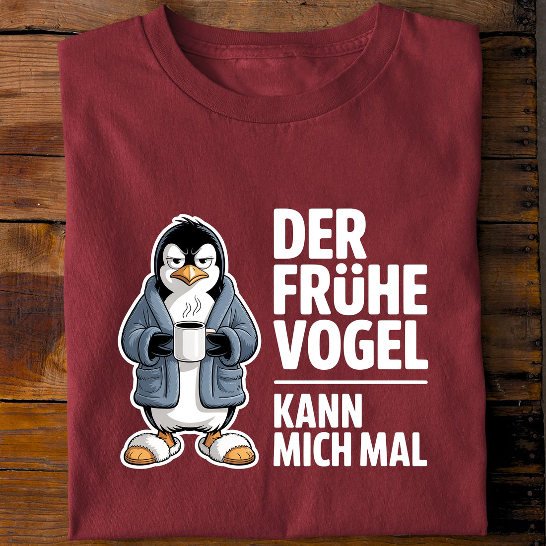 T-Shirt Frühe Pinguin, Rückansicht