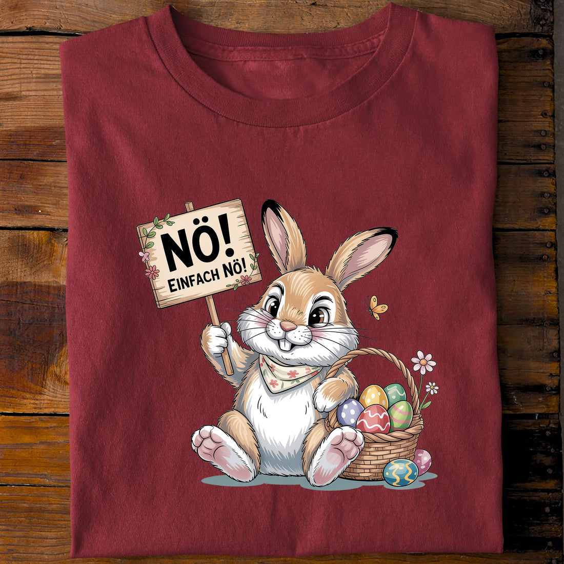 T-Shirt Nö Hase, Rückansicht