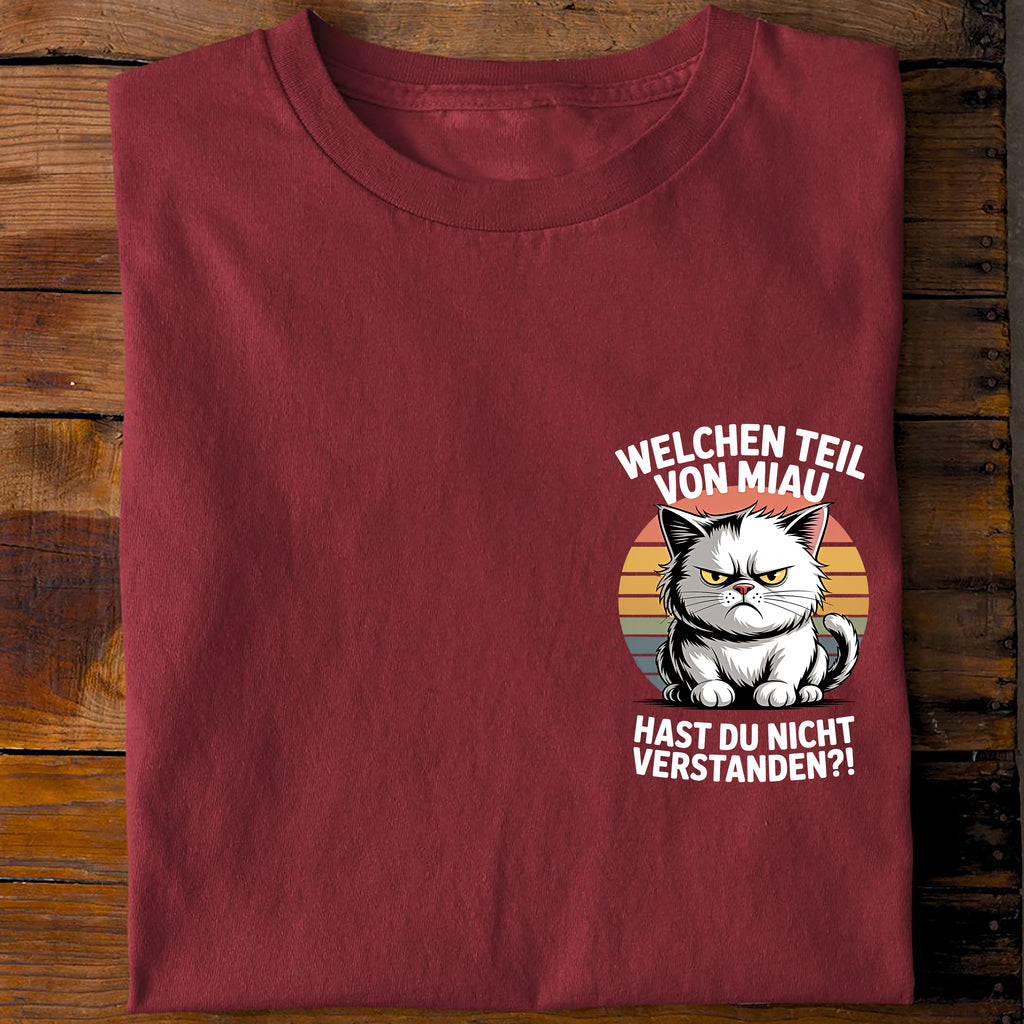 T-Shirt Welchen Teil von Miau verstehst du nicht, Rückansicht