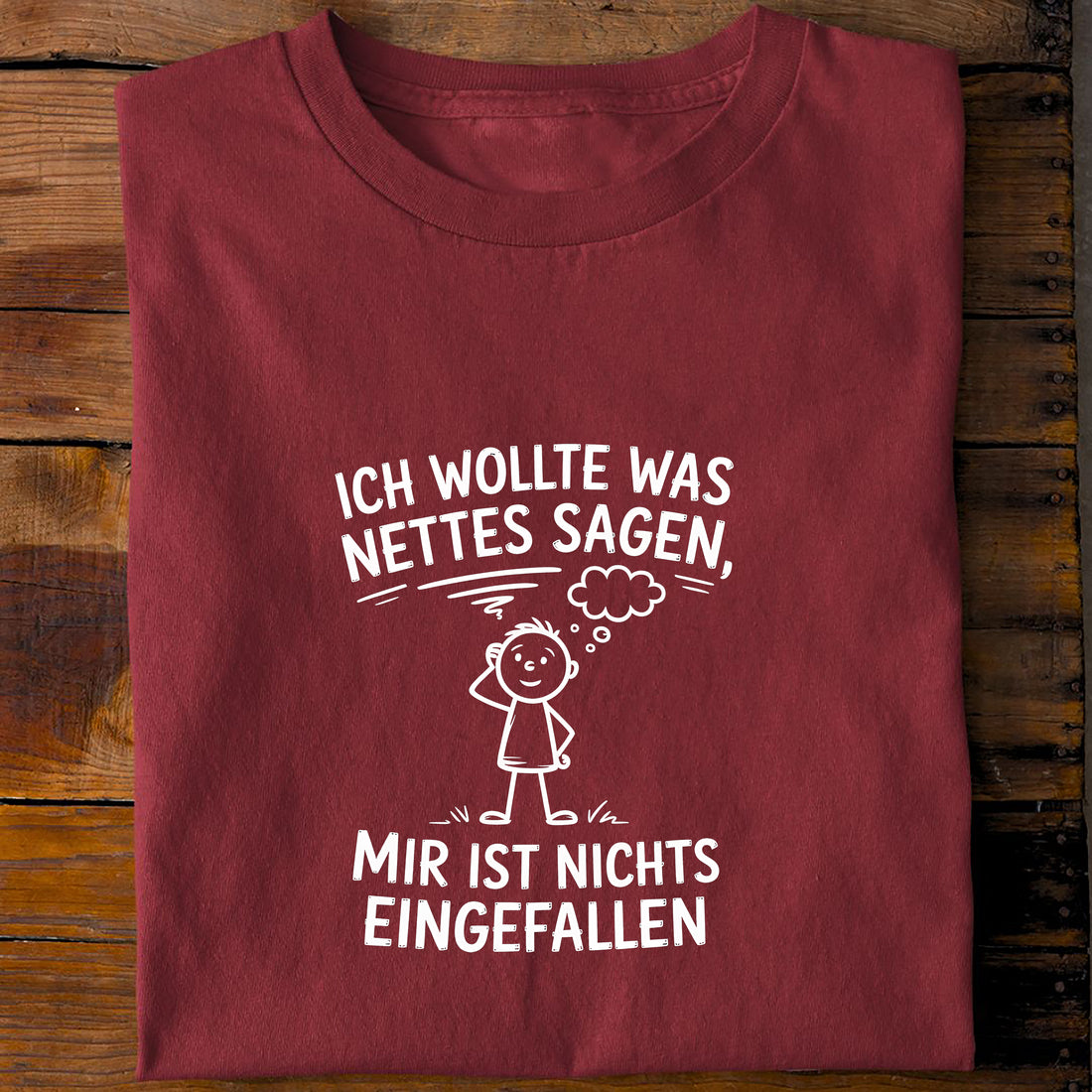 T-Shirt Was nettes Sagen, Rückansicht