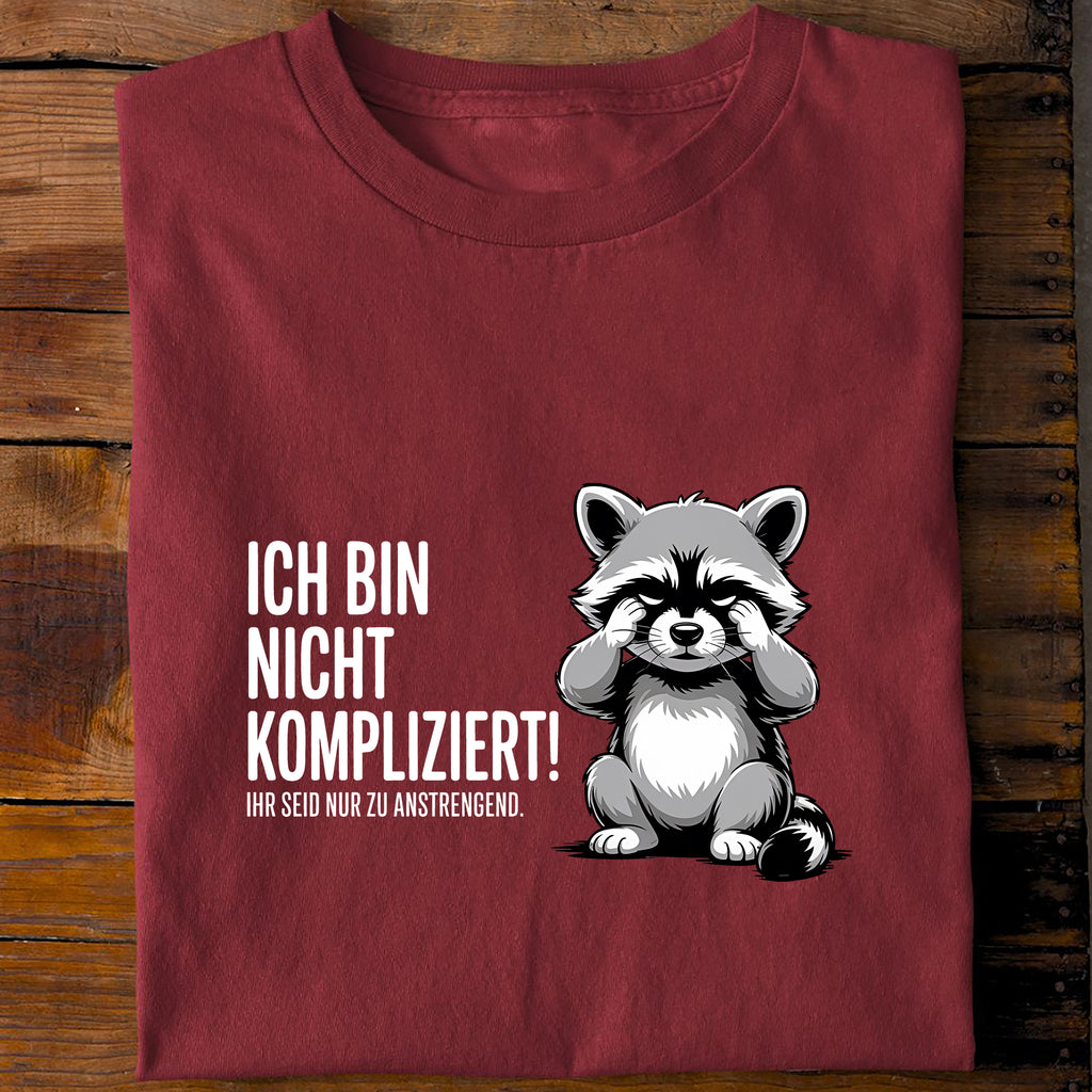 T-Shirt Ich bin nicht kompliziert, Rückansicht