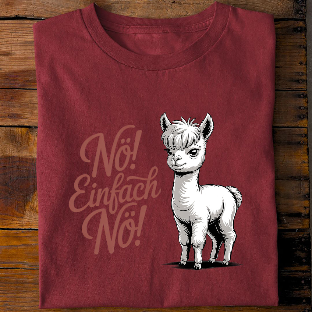 T-Shirt Nö Alpaka, Rückansicht