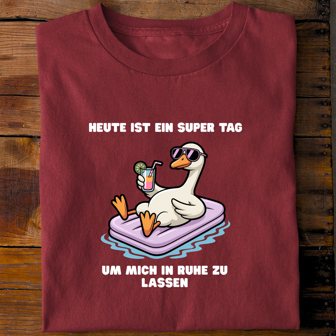 T-Shirt Heute ist ein Super Tag, Rückansicht