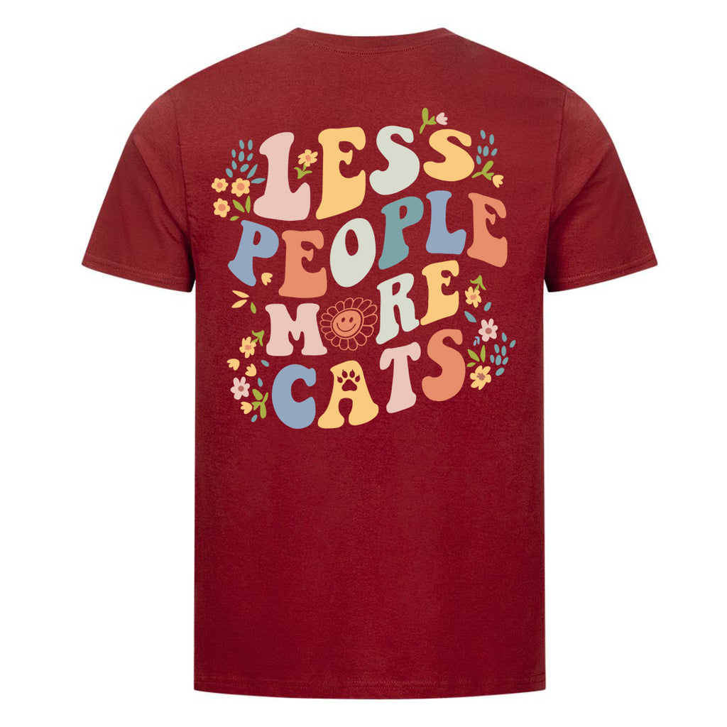 Less People More Cats T-Shirt BackPrint