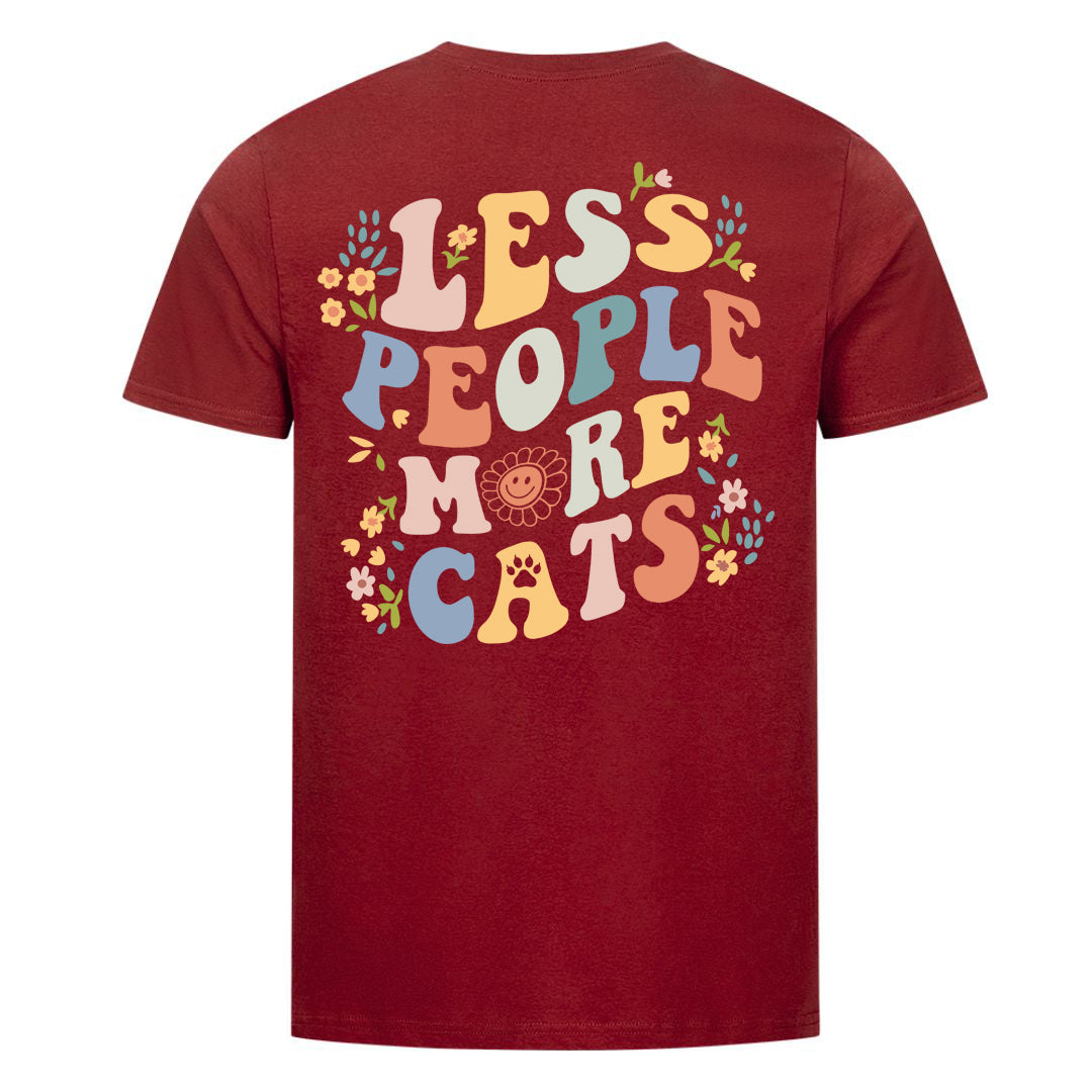 Less People More Cats T-Shirt BackPrint