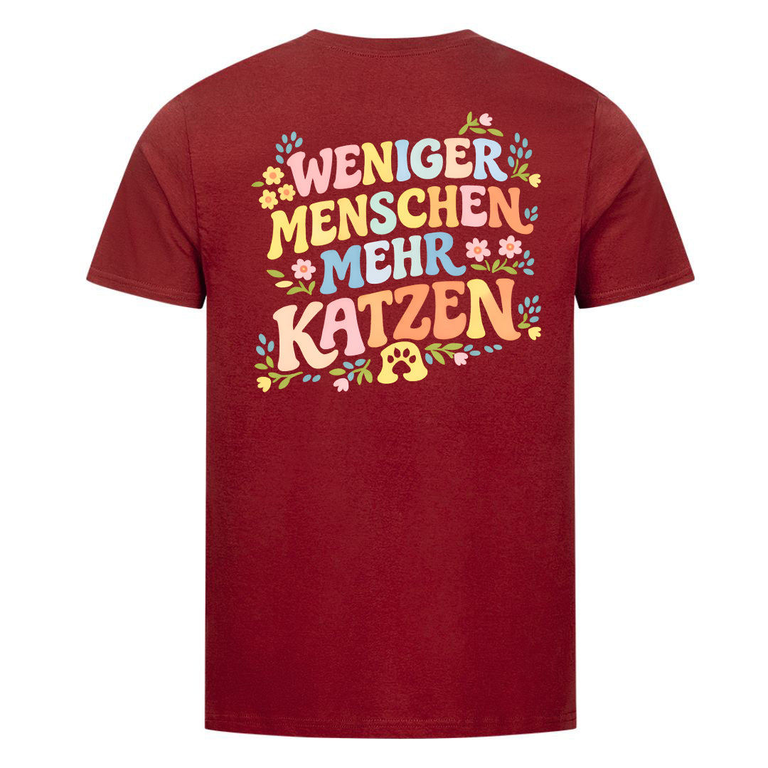 Weniger Menschen pastell T-Shirt BackPrint