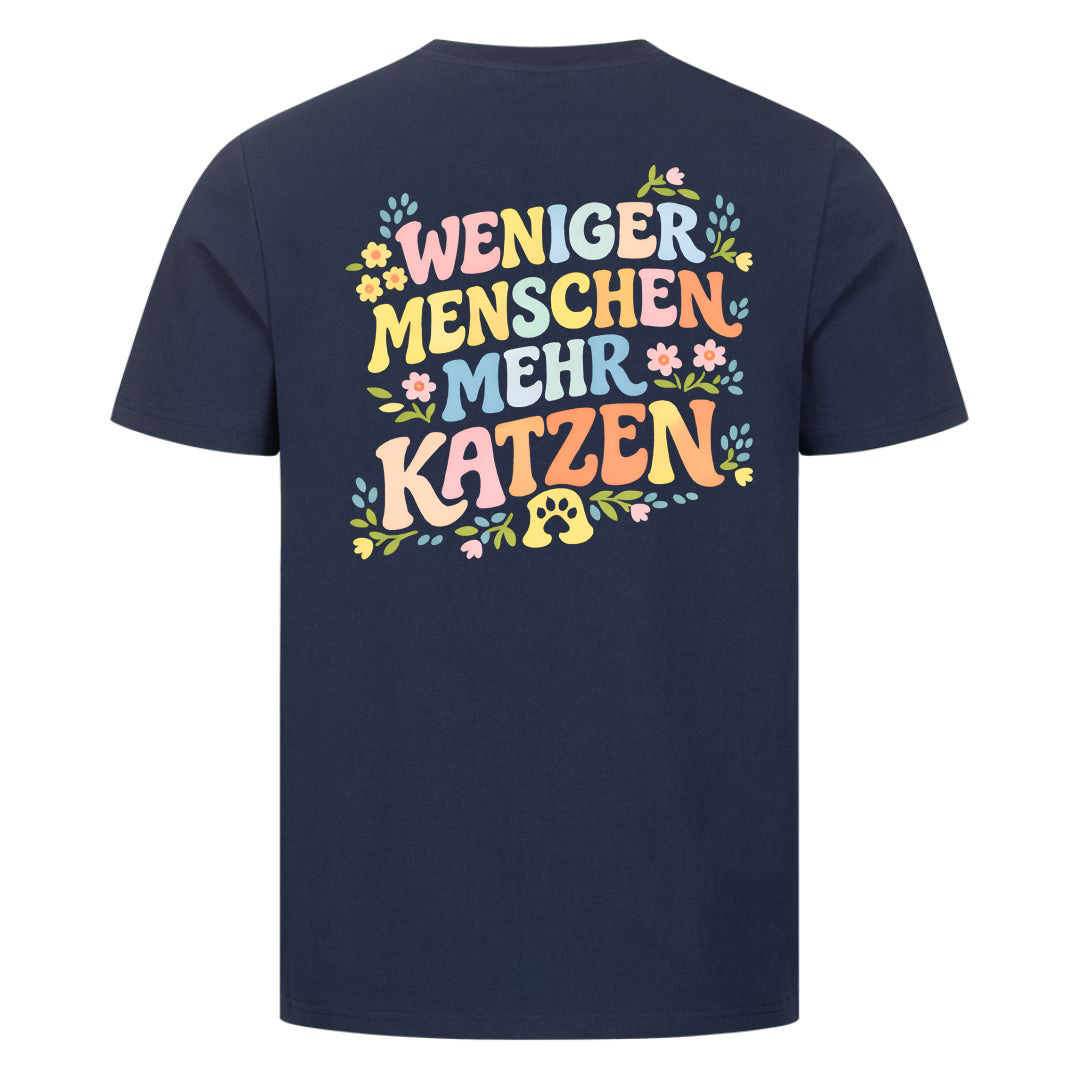 Weniger Menschen pastell T-Shirt BackPrint