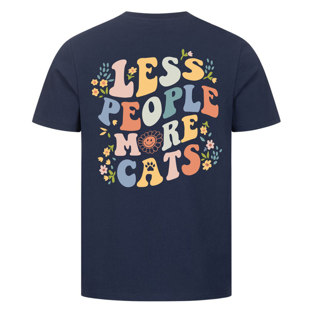 Less People More Cats T-Shirt BackPrint