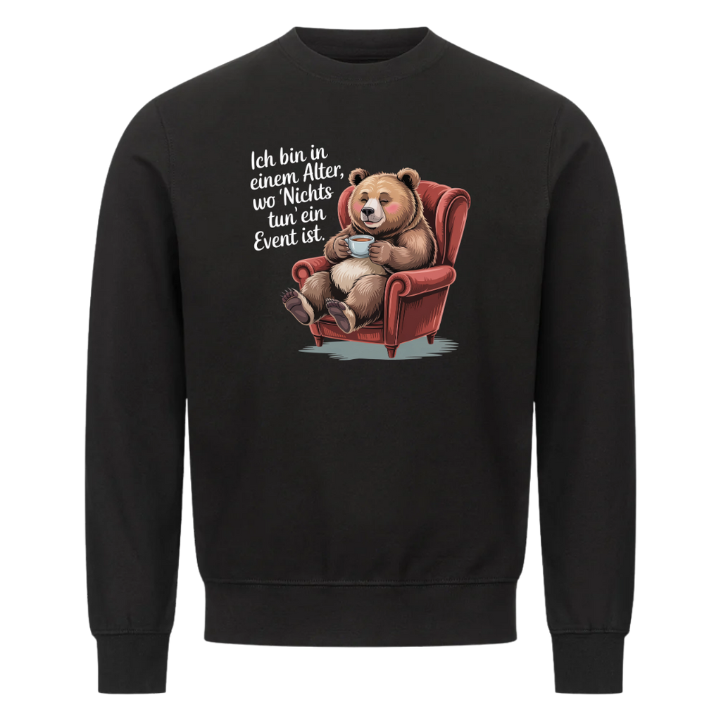 Lustiges Sweatshirt mit Spruch Ich bin in einem Alter, Vorderansicht
