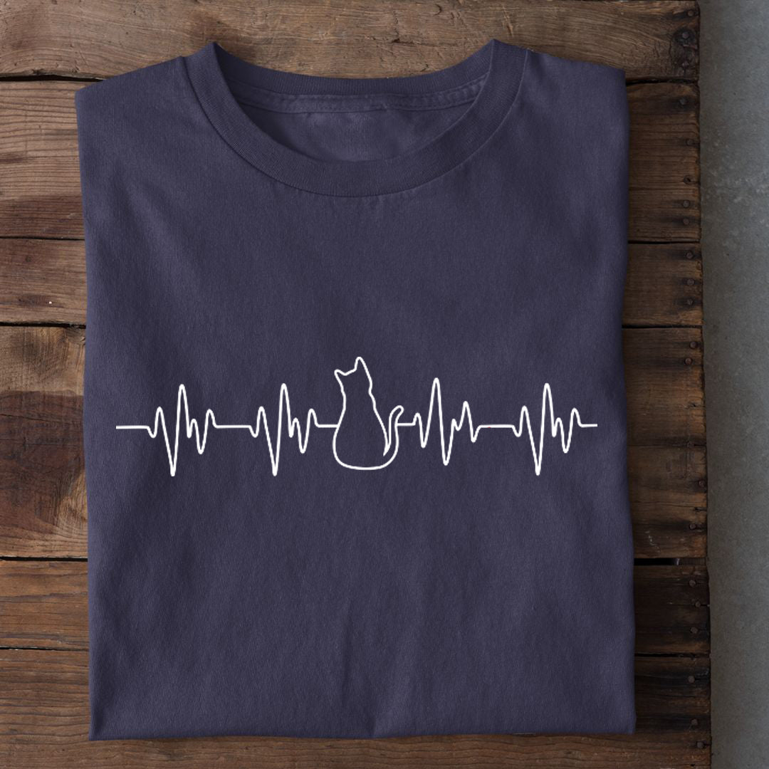 Katzen Herzschlag T-Shirt