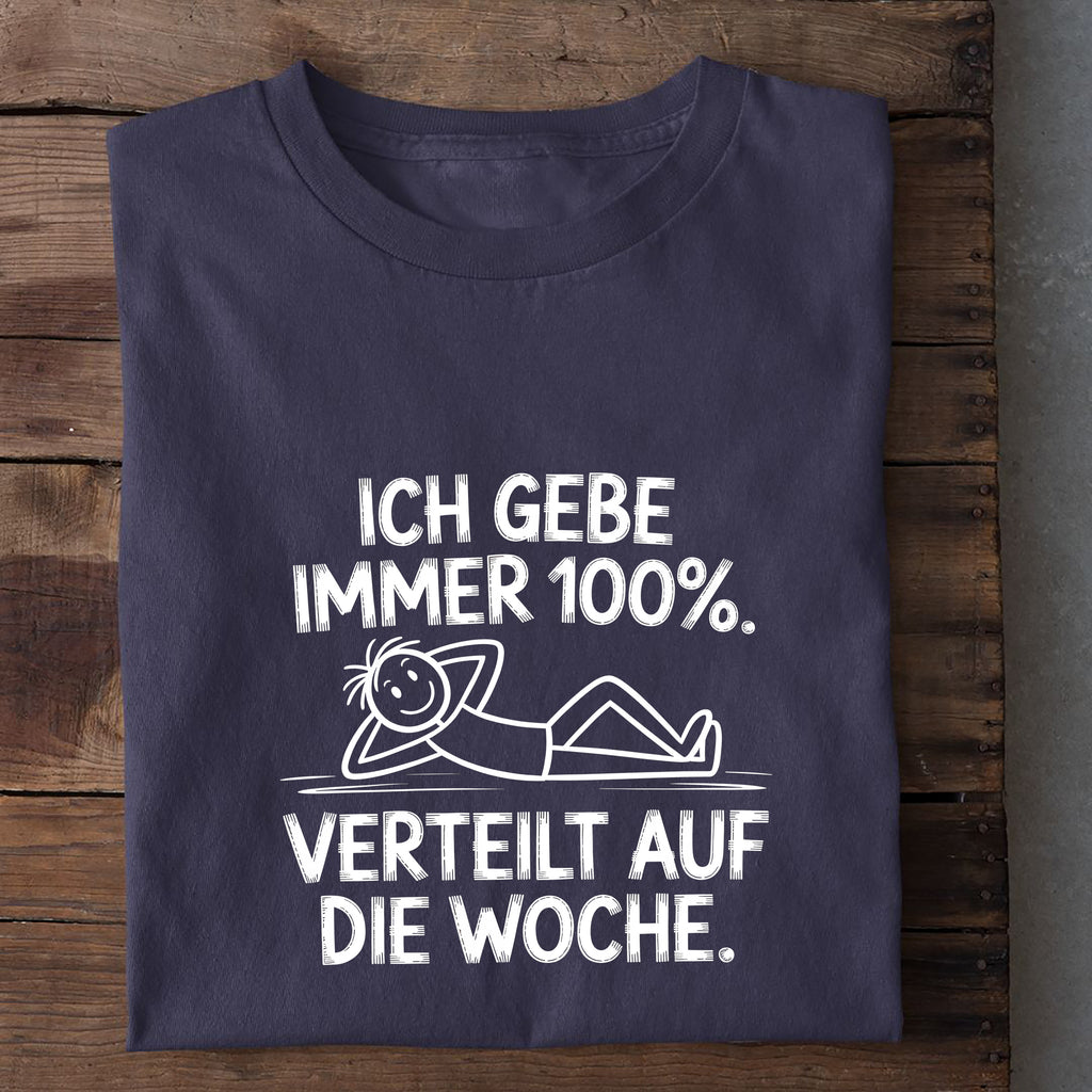 T-Shirt gebe 100 Prozent, weitere Ansicht