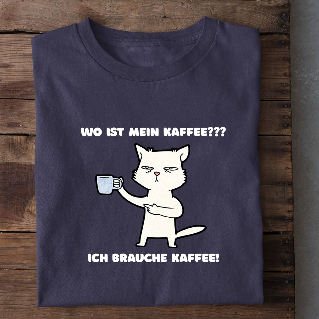T-Shirt Ich brauche Kaffee, weitere Ansicht