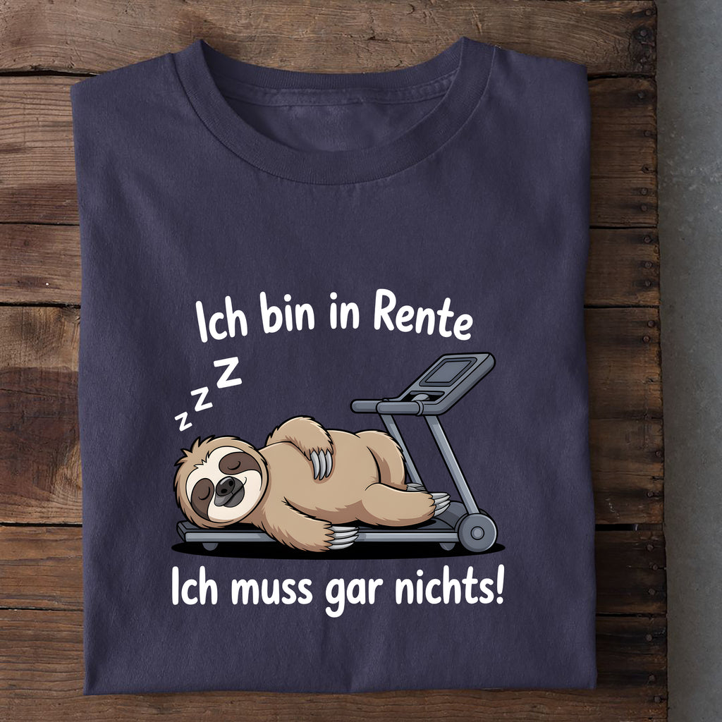 T-Shirt Ich bin in Rente Laufband, weitere Ansicht