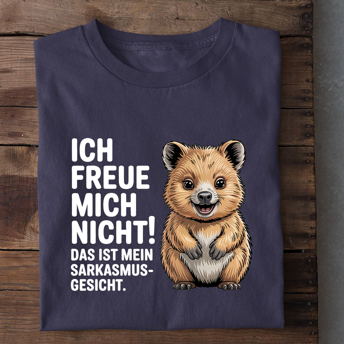T-Shirt Sarkasmus Gesicht, weitere Ansicht