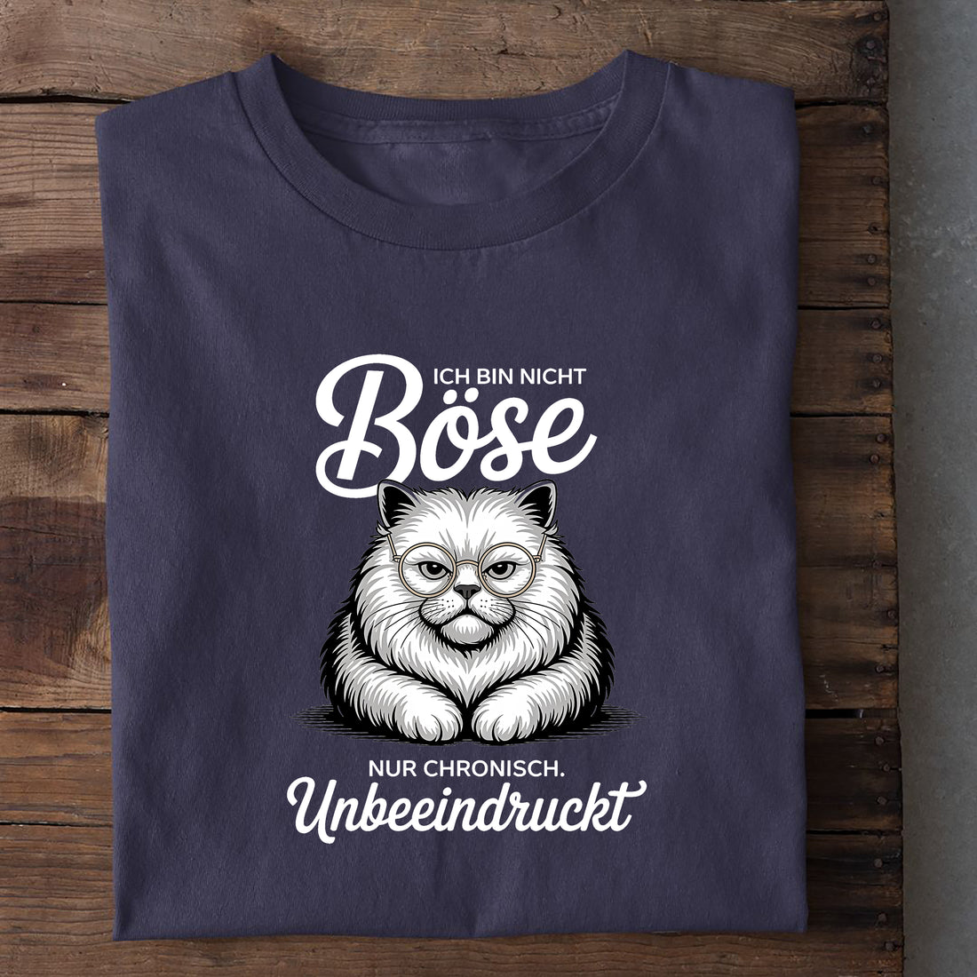 T-Shirt Unbeeindruckt Katze, weitere Ansicht