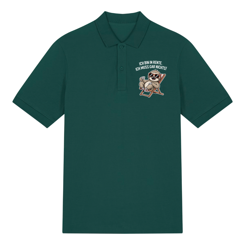 Rente Faultier Polo Grün Front