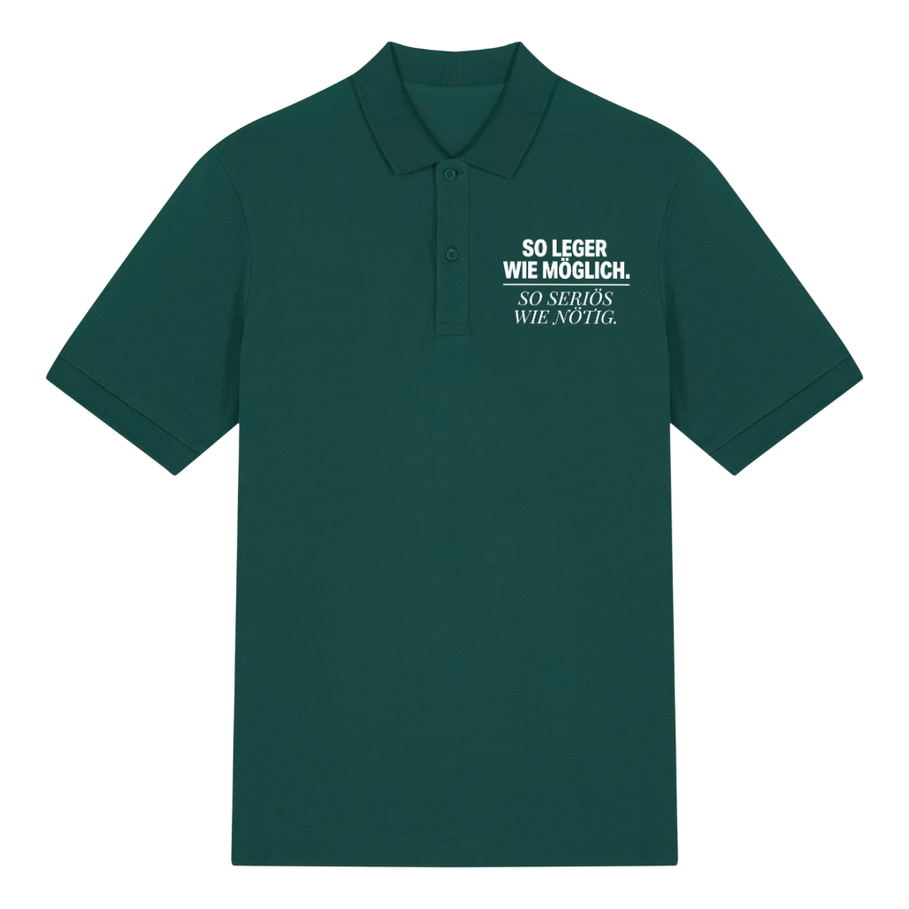 So leger wie nötig Polo T-Shirt Grün Front