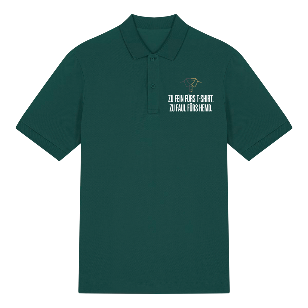 Zu fein fürs Shirt Polo T-Shirt Grün Front