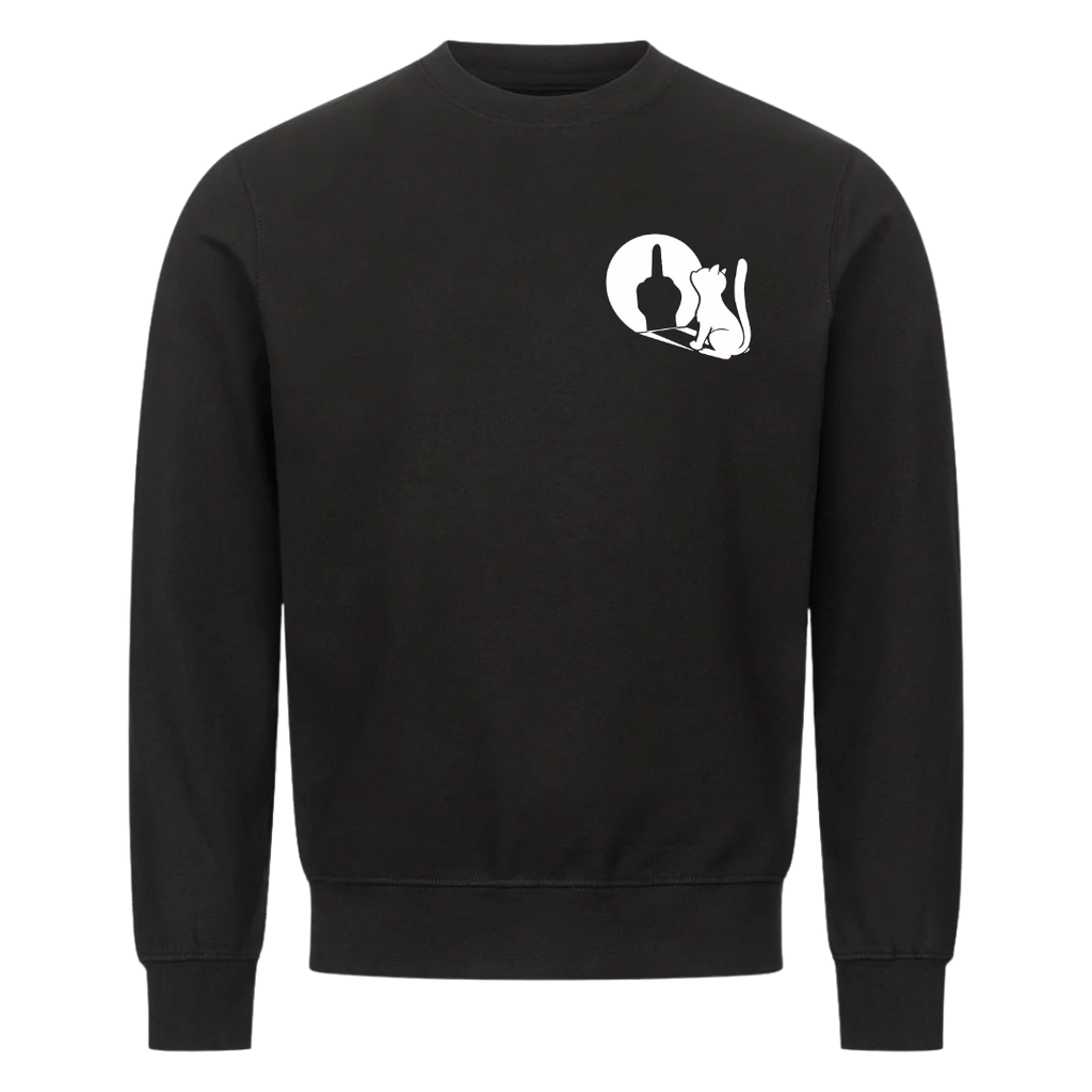 Lustiges Sweatshirt mit Spruch Sarkastische Katze, Vorderansicht