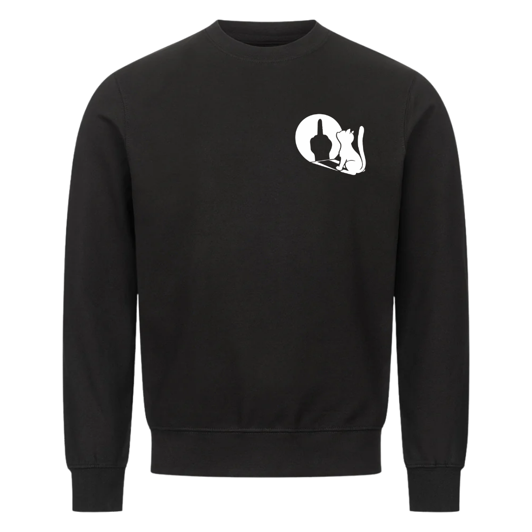 Lustiges Sweatshirt mit Spruch Sarkastische Katze, Vorderansicht