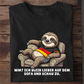 Sofa und Zuschauen Fußball Bio T-Shirt