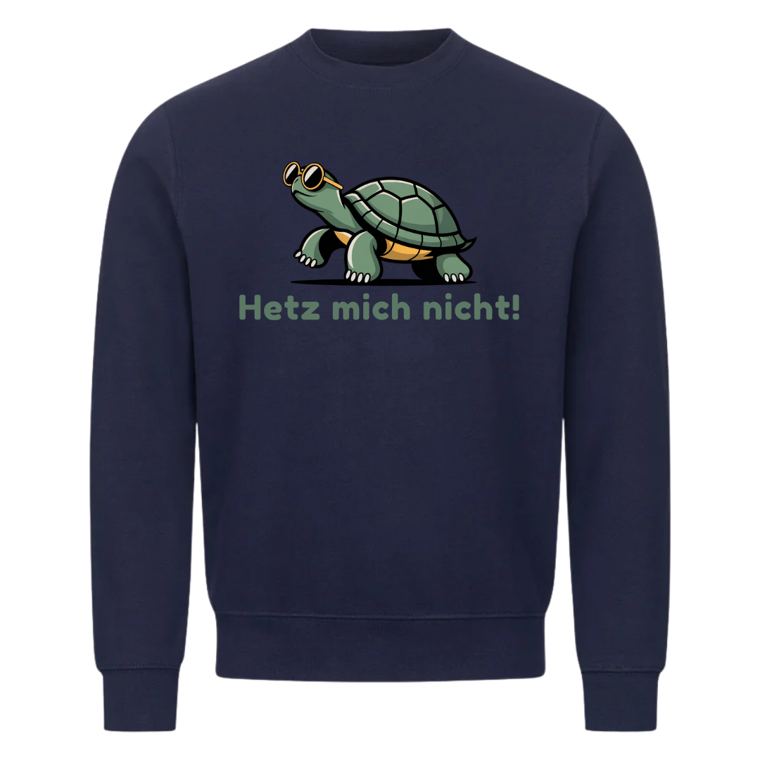 Sweatshirt Hetz mich nicht, getragen