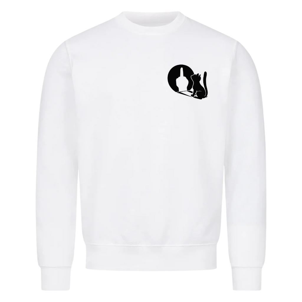 Sweatshirt Sarkastische Katze, getragen