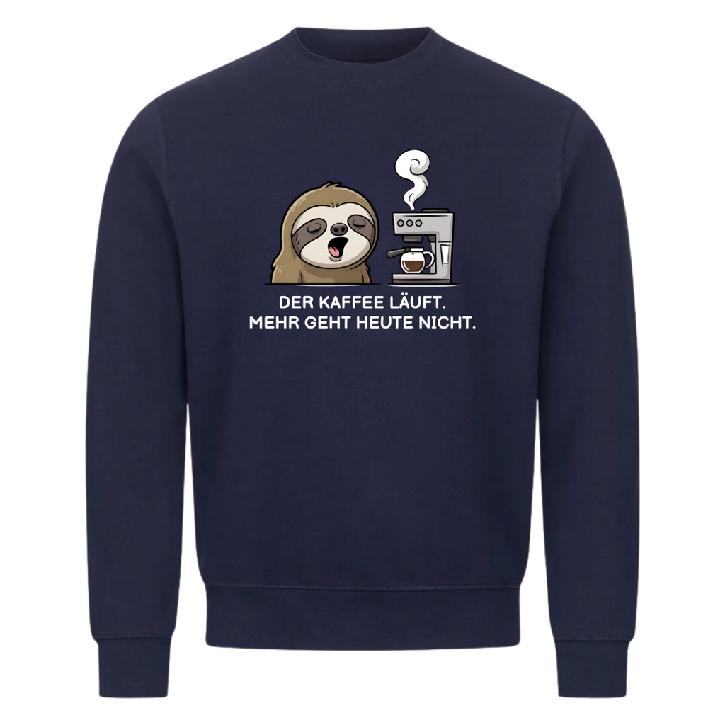 Sweatshirt Der Kaffee läuft Faultier, getragen